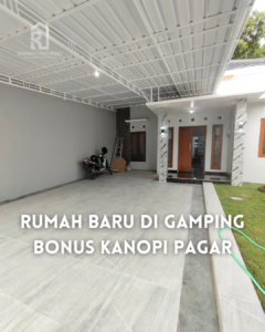 RUMAH BARU DI GAMPING BONUS KANOPI PAGAR